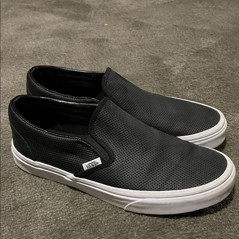 Vans Perforated Black Slip-On Loafers